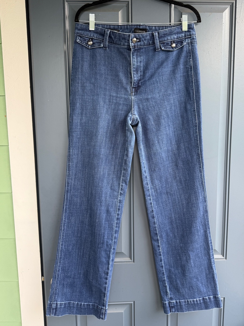 Talbots Medium Blue Wide-Leg Jeans, Size 8